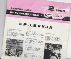 Bestseller uutuusluettelo 1965   EP-levyj6 sivuaä , LP-levyjä, single-levyjä ja suuri kausialennusmyynti