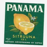Panama Sitruuna,  juomaetiketti