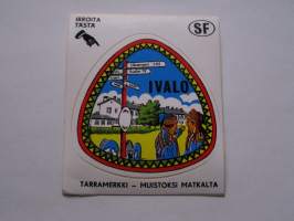 Ivalo -Ilomantsi -tarra, matkamuistotarra 1970-luvulta