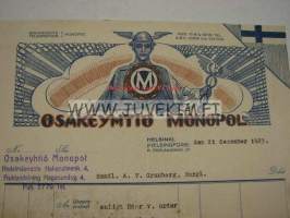 Osakeyhtiö Monopol, Helsinki 21.12.1923 -asiakirja