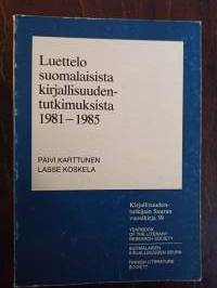 Luettelo suomalaisista kirjallisuudentutkimuksista 1961-1970. V.A.Koskenniemen kirjallista tuotantoa vuodesta 1945