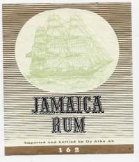 Jamaica Rum Alko nr 162- viinaetiketti