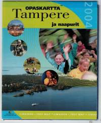 Tampereen turisti kartta v.2004. Koko 60x 80 cm.