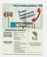 Postipankki  P20,   Yksityiset kortit  - puhelinkortti