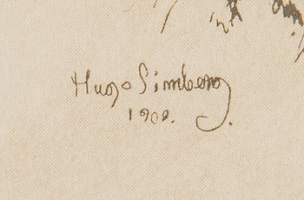 Hugo Simberg Mäkikoulu 1900 etsauksesta tehty painate