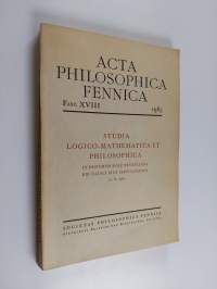 Studia logico-mathemathica et philosophica - In honorem Rolf Nevanlinna die natali eius septuagesimo, 22. X. 1965