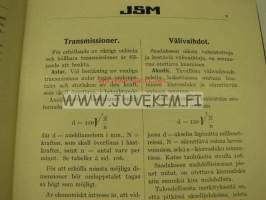 John Stenbergs Maskinfabriks Ab JSM Transmissioner Välivaihtoja nr 6 -luettelo