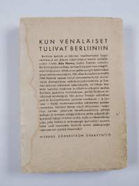 Kun venäläiset tulivat Berliiniin : päiväkirjan lehtisiä Hitler-Saksan viime ajoilta