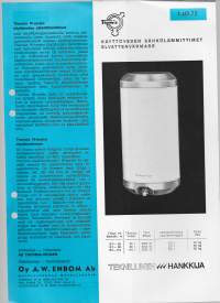Thermia Käyttöveden lämmittimet   - tuote-esite1970 l