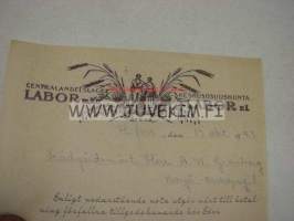 Keskusosuuskunta Labor, Helsinki 13.10.1923 -asiakirja
