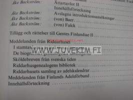 Gentes Finlandiae III Skrifter utgivna av Finlands Riddarhus IV i samarbete med Finlands Adelsförbund