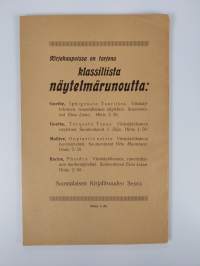 Vähäisiä kirjelmiä XLIV : Suomalaisen taiderunouden kielestä viime vuosisadalla (1890-luvulle)