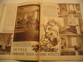 Kotiliesi 1953 nr 17, Mainio makaroni, Atlas jumpperityttö, Kotiapulainen, Teinityttö, Sienimetsään, Asko-mainos, ym.