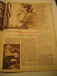 Kotiliesi 1953 nr 17, Mainio makaroni, Atlas jumpperityttö, Kotiapulainen, Teinityttö, Sienimetsään, Asko-mainos, ym.