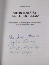 Viron lentäjät taistelujen tulessa : lyhyt katsaus virolaislentäjien sotataipaleesta toisessa maailmansodassa (signeerattu)