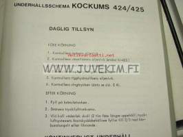 Kockums tipptruck 424-425 Instruktionsbok -käyttöhjekirja ruotsiksi
