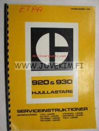 Caterpillar 920 &amp; 930 Hjullastare serviceinstruktioner -huolto-ohjeita
