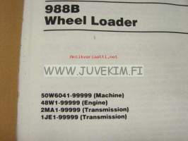 Caterpillar 988B Wheel Loader Parts Manual (3408 engine) 50W6041-99999 (Machine) 48W1-99999 (Engine), 2MA1-99999 (Transmission) 1JE1-99999 (Transmissi