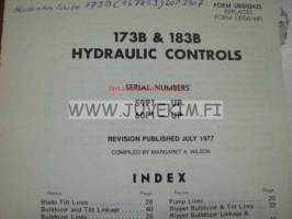Caterpillar 173B &amp; 183B Hydraulic controls (serial numbers 59P1, 60P1 -up) parts book -varaosaluettelo