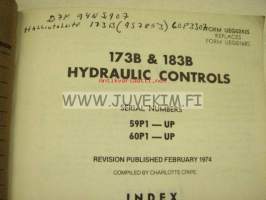 Caterpillar 173B &amp; 183B Hydraulic controls (serial numbers 59P1-up, 60P -up) parts book -varaosaluettelo