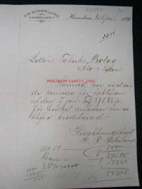 C.R.Söderlund, Hämeenlinna 8.4.1890 -dokument, asiakirja
