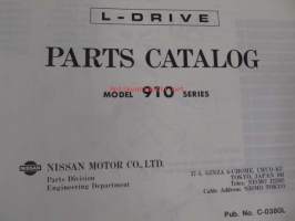 Nissan model 910 series L-Drive Dec. 1984 issue Parts Catalog -varaosaluettelo