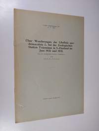 Über Wanderungen der Libellula quadrimaculata L. bei der Zoologischen Station Tvärminne in S.-Finnland im Juni 1932 und 1933.