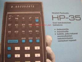 Hewlett-Packard HP-35 taskukalkylaattori -myyntiesitekansio