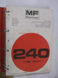 Massey-Ferguson MF 240 -522354 tractor Parts Book -traktori varaosaluettelo