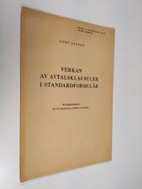 Verkan av avtalsklausuler i standardformulär : Överläggningsämne vid det tjugoförsta nordiska juristmöte