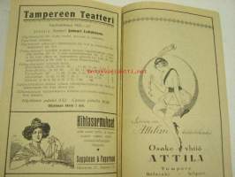 Tampereen teatteri näytäntökausi 1921-22 &quot;Tukkijoella&quot; -näytelmä, käsiohjelma