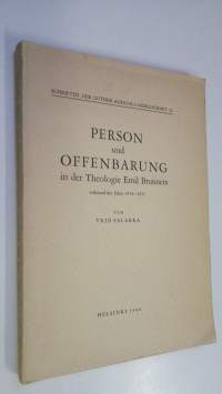 Person und Offenbarung in der Theologie Emil Brunners während der Jahre 1914-1937