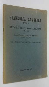 Grankulla samskola XXVII : redogörelse för läsaret 1936-1937