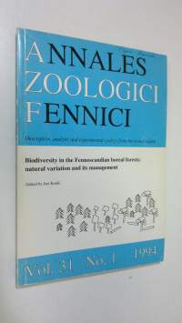 Annales Zoologici Fennici 31 (1): 1-217 1994 : Biodiversity in the Fennoscandian boreal forests: natural variation and its management