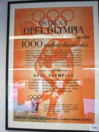 Opel Olympia / General Motors -olympiakisojen 1940 sponsorijuliste