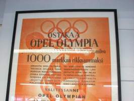 Opel Olympia / General Motors -olympiakisojen 1940 sponsorijuliste