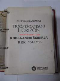 Chrysler Simca 1100, 1300/1508, Horizon -Workshop manual / korjaamokäsikirja suomeksi -kansio