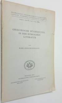 Griechische Buchertitel in der römischen Literatur
