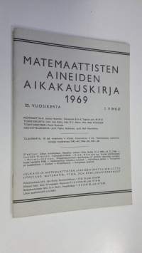 Matemaattisten aineiden aikakauskirja 1969 1. vihko