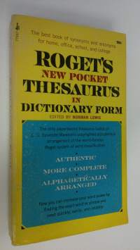 Roget&#039;s new pocket thesaurus in dictionary form