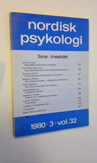 Nordisk psykologi nro 3/1980 vol. 32