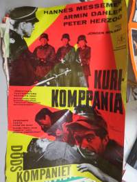 Kurikomppania - Dödskompaniet -elokuvajuliste / poster, Hannes Messemer, Armin Dahlen, Peter Herzog, ohjaus Jürgen Roland