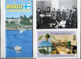 Päämajamuseo 2 kulkematonta sotilaspostikorttia ja Mikkeli esite
