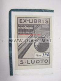 Ex Libris S. Luoto -kirjanomistajamerkki