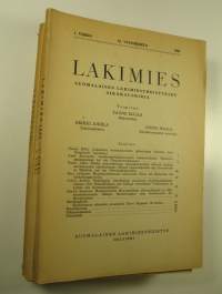 Lakimies, 61. vuosikerta (1963), numerot 1-8 (numerot 3 ja 4 sekä numerot 6 ja 7 samassa vihossa) : suomalaisen lakimiesyhdistyksen aikakauskirja
