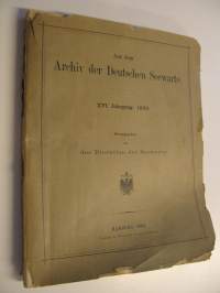Aus dem Archiv der Deutschen Seewarte XVI. Jahrgang: 1893 - Herausgegeben von der Direktion der Seewarte