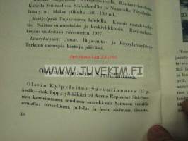 Kylpylaitoksia Suomessa 1929 -esite, Hangon Kylpylaitos, Heinolan Kylpylaitos, Lappeenrannan Kylpylaitos, Naantalin Kylpylaitos ja Merikylpylä, Olavin