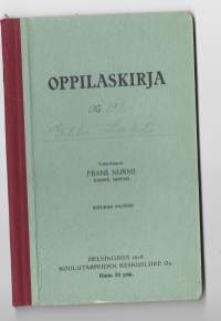 Oppilaskirja  Piikkiö Harvaluoto 1921  todistus