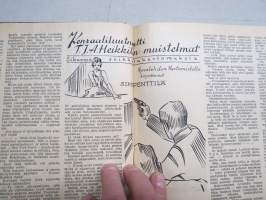 Kuvalehden kertomisto 1925 vuosikerta ym. lehtiä yhteissidoksena, kansikuvituskia mm. Eeli Jaatinen, kaikkien sidoksen lehtien kannet näkyvät kuvissa