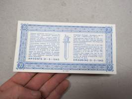 Poliisiarpa, arvonta 31.5.1943 nr 3413 Polislott -lottery ticket